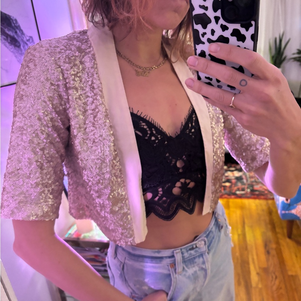 Gold Sequin Shrug